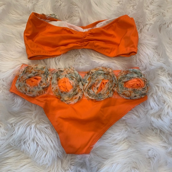 Elkri Swimwear Swim 2 Piece Swimsuit Bandeau Topcheeky Bottom